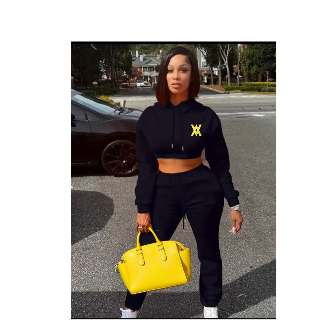 AA Crop Top Woman’s Sweat Suit