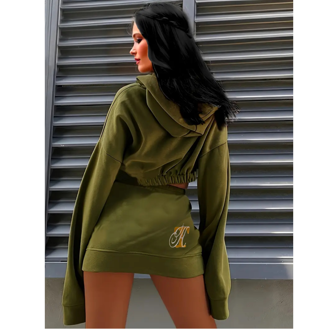 Hoodie Skirt Set