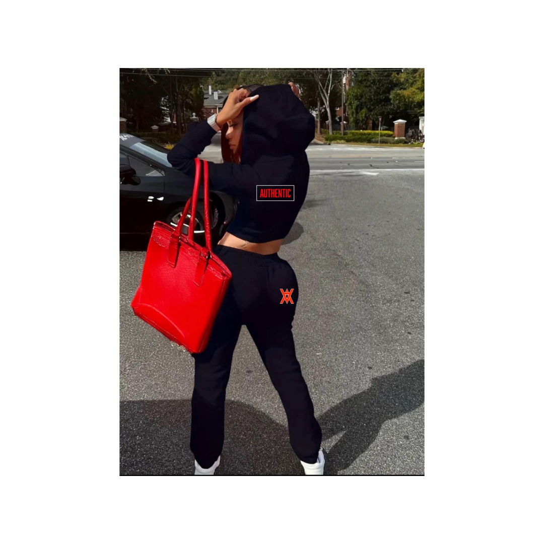 AA Crop Top Woman’s Sweat Suit
