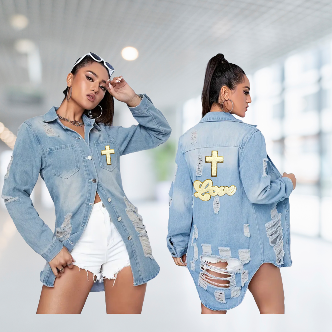 God is Love Woman’s Denim Jacket