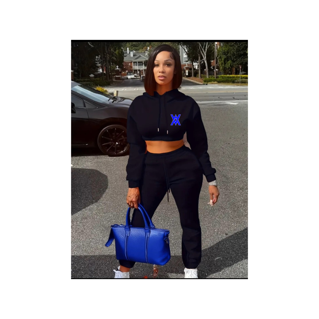 AA Crop Top Woman’s Sweat Suit