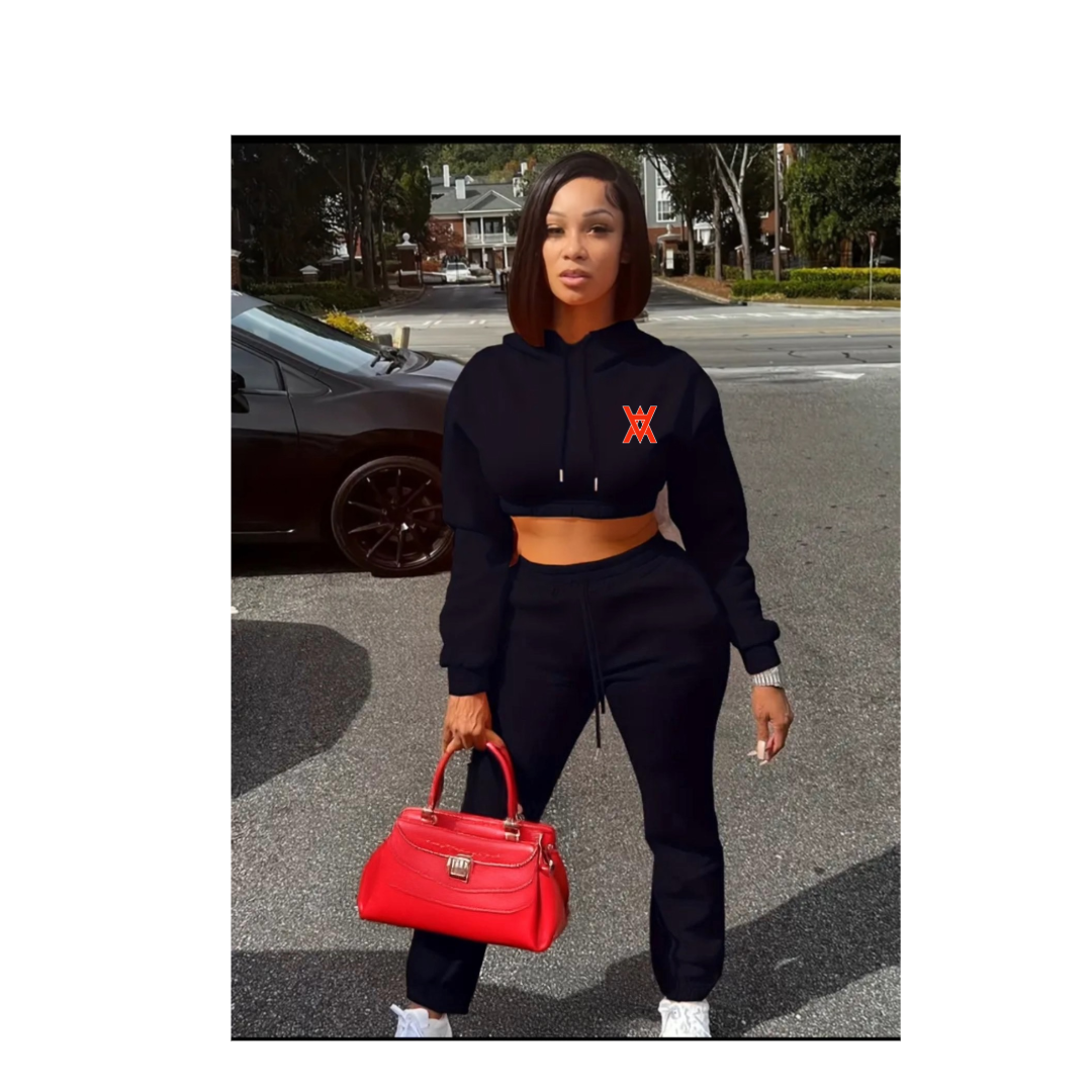 AA Crop Top Woman’s Sweat Suit