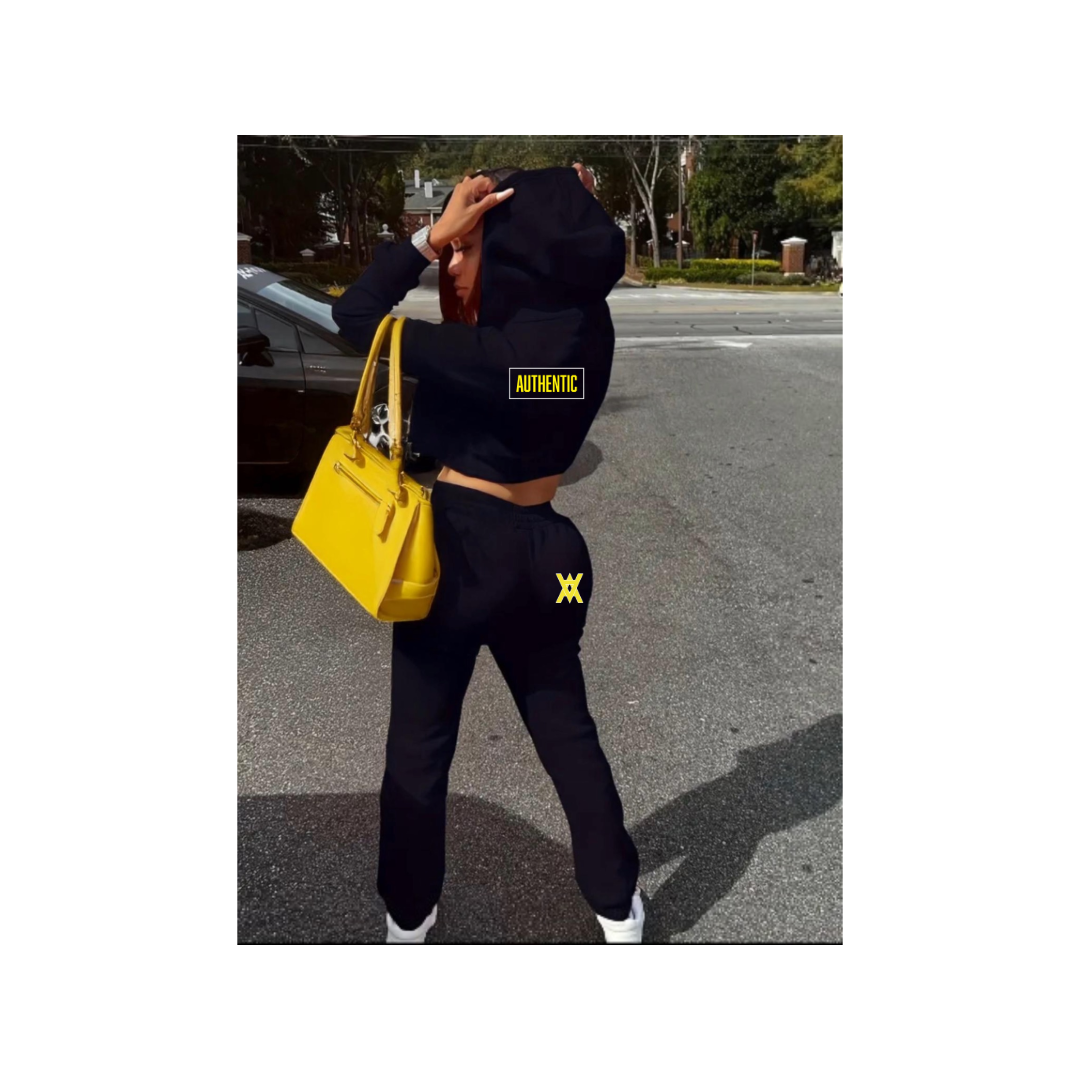 AA Crop Top Woman’s Sweat Suit
